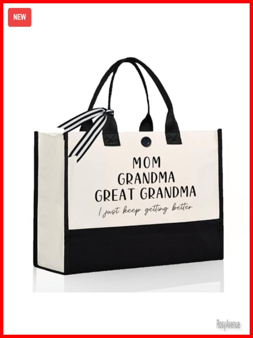 Canvas Tote Bag Large Capacity Hand-Carry Grandma Gift Purse